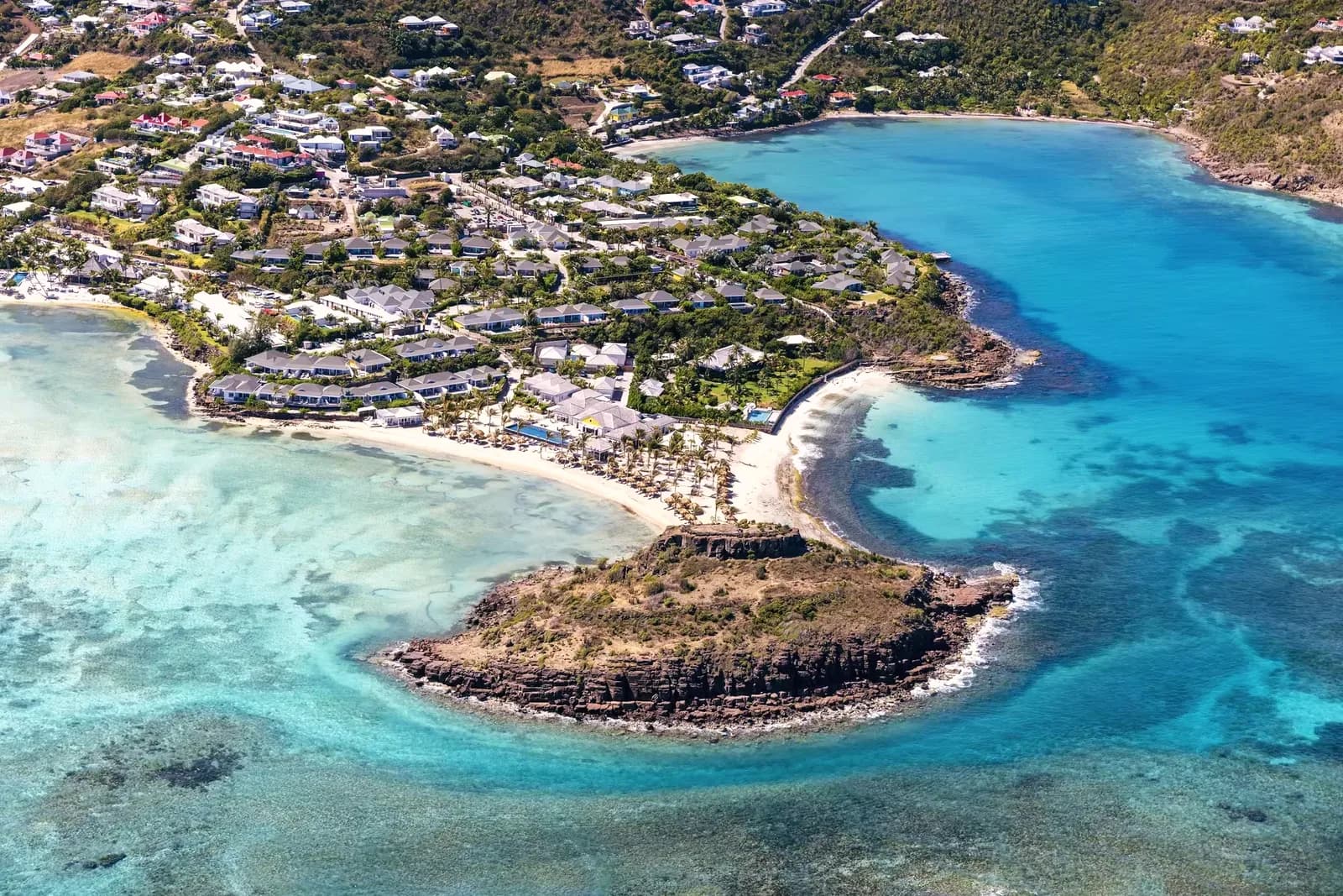 Grand Cul-de-Sac Luftaufnahme – St. Barth